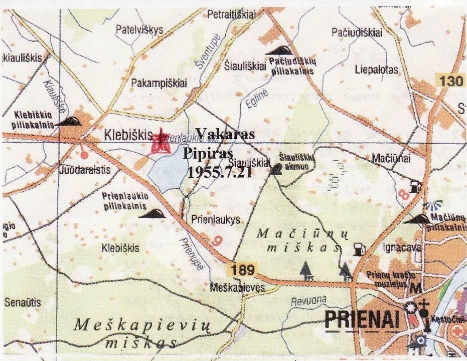 Partizanų Vakaro ir Pipiro žūties vieta